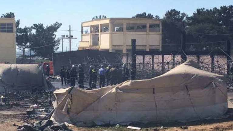 Φωτιά στο κέντρο φιλοξενίας προσφύγων στα Διαβατά