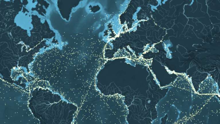 Εντυπωσιακός χάρτης με τις θαλάσσιες διαδρομές του κόσμου