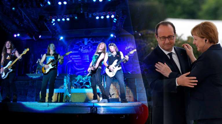 Να πώς οι Iron Maiden «ντρόπιασαν» Μέρκελ και Ολαντ-δείτε φωτο