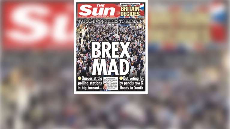 Το πρωτοσέλιδο της Sun: Οι Βρετανοί τρελάθηκαν