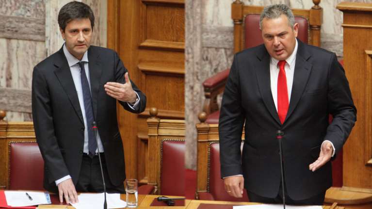 Γαϊτανάκι αλληλοδιαψεύσεων Καμμένου - Χουλιαράκη για τα ειδικά μισθολόγια