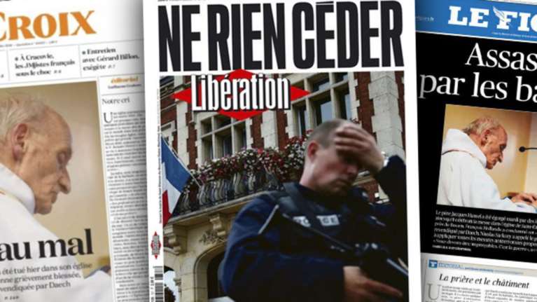 Θρήνος και οργή: Ο τρόμος στα γαλλικά πρωτοσέλιδα