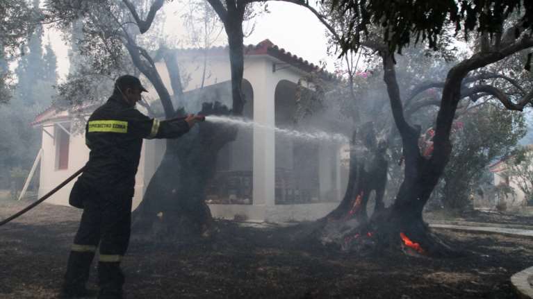 Εύβοια: Σε ύφεση η φωτιά στο μέτωπο της Λίμνης
