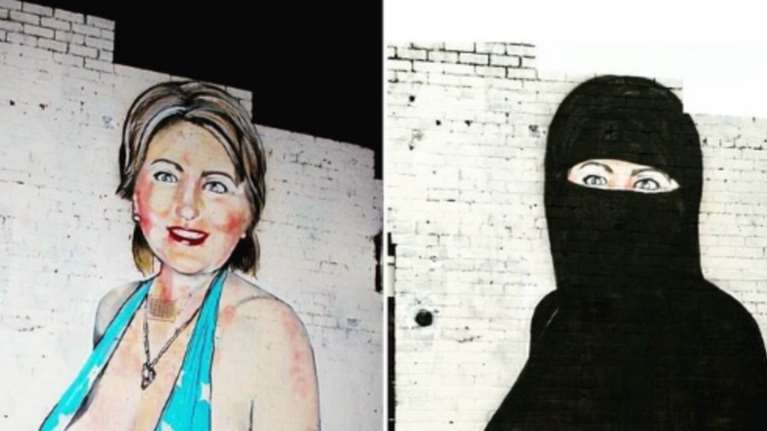 Ο καλλιτέχνης με το προκλητικό γράφιτι για την Χίλαρι