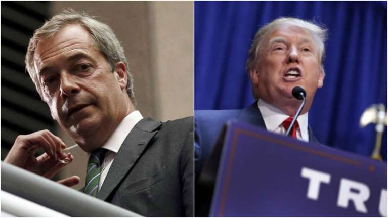 Σε προεκλογική συγκέντρωση του Τραμπ ο Φάρατζ