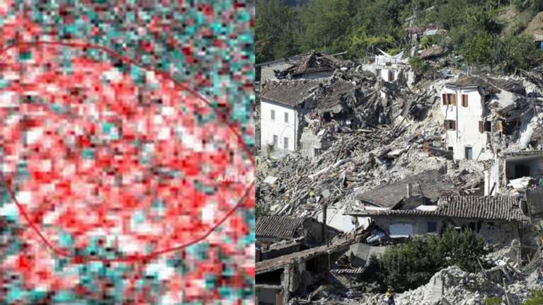 Η πρώτη φωτό του Αματρίτσε από το διάστημα μετά τον σεισμό