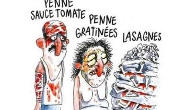 O δήμος του Αματρίτσε μηνύει το Charlie Hebdo για το προκλητικό του σκίτσο