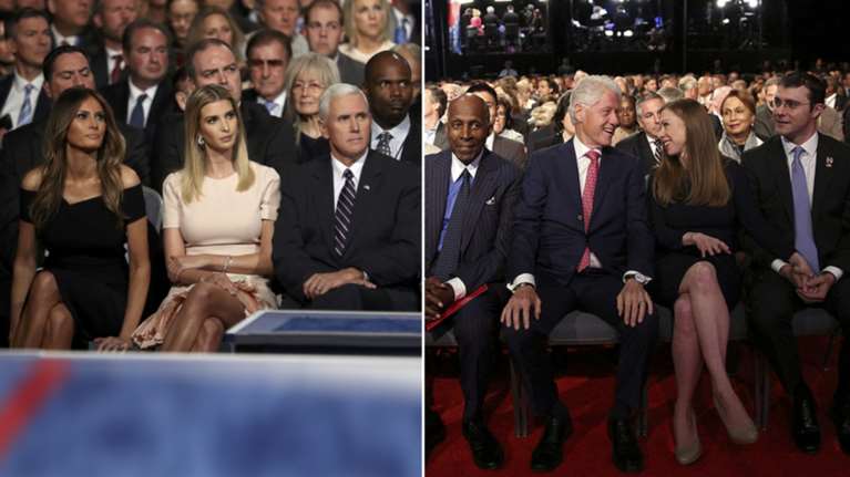 Οικογένεια Τραμπ vs οικογένειας Κλίντον: Ποια κέρδισε τη μάχη της εξέδρας;