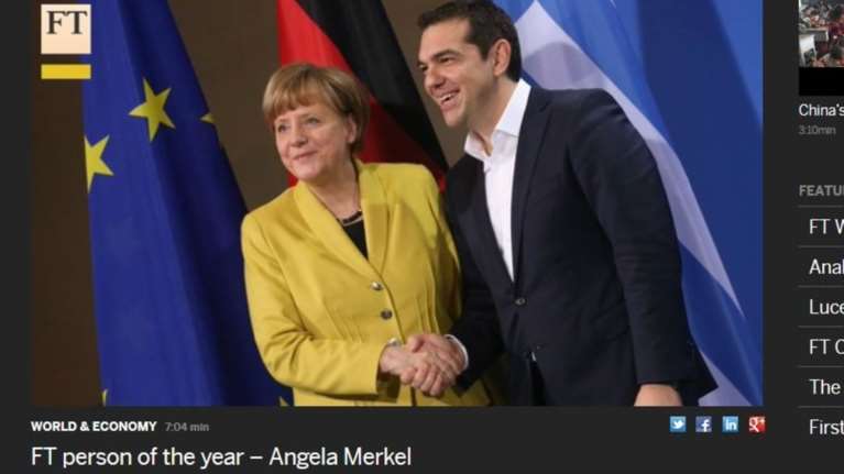Πρόσωπο της χρονιάς και για τους FT η Ανγκελα Μέρκελ