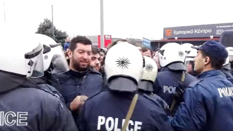 Ενταση μεταξύ αγροτών και ΜΑΤ στον Προμαχώνα-Video