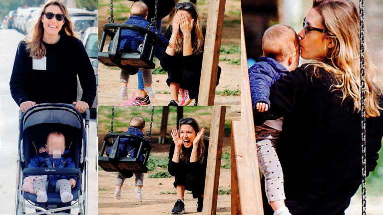 Ξετρελαμένη στην παιδική χαρά με την 9 μηνών κόρη της η Βίκυ Καγιά