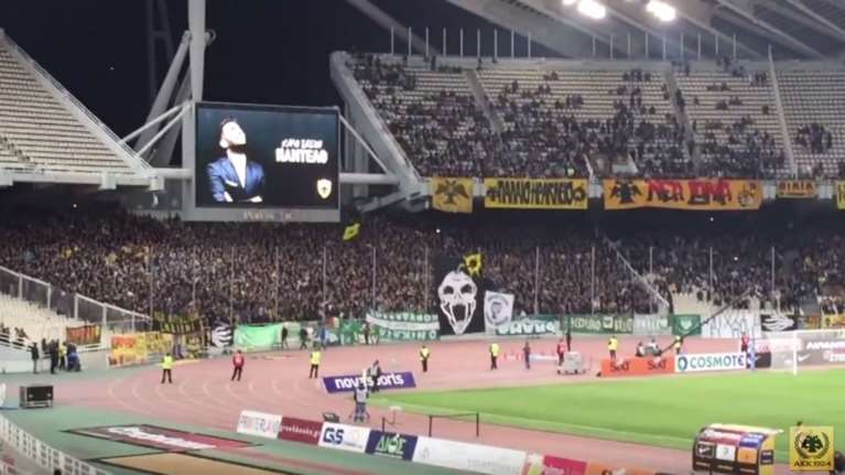 «Ράγισαν» καρδιές στο ΟΑΚΑ: Το «αντίο» της ΑΕΚ στον Παντελίδη