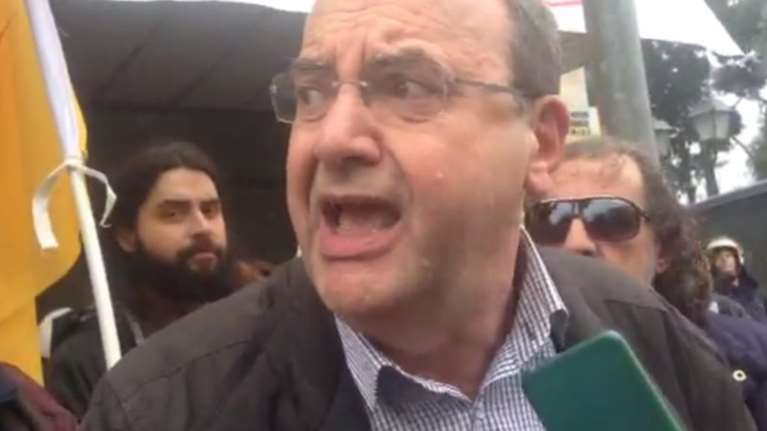 Κατάληψη στα γραφεία της Ε.Ε. από Λαφαζάνη-Στρατούλη