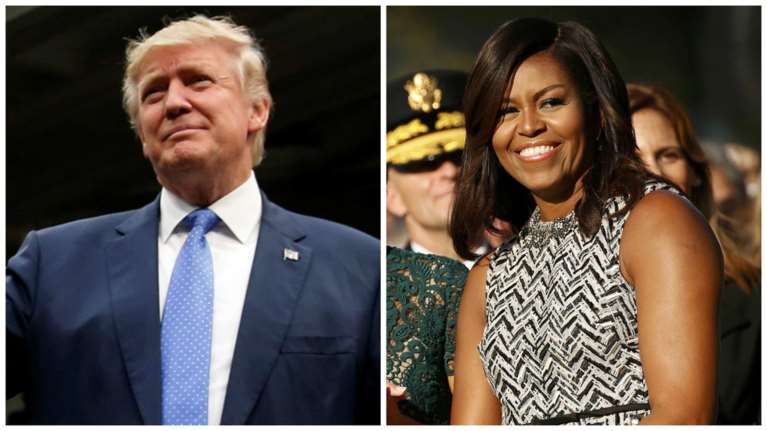 Ο Τραμπ τα «βάζει» με την Μισέλ Ομπάμα επειδή υποστηρίζει τη Χίλαρι