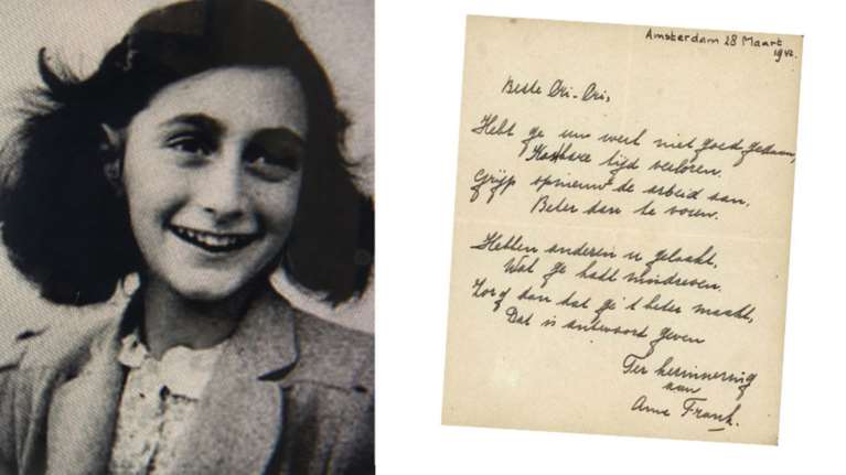 Ένα εξαιρετικά σπάνιο ποίημα της Άννα Φρανκ σε δημοπρασία