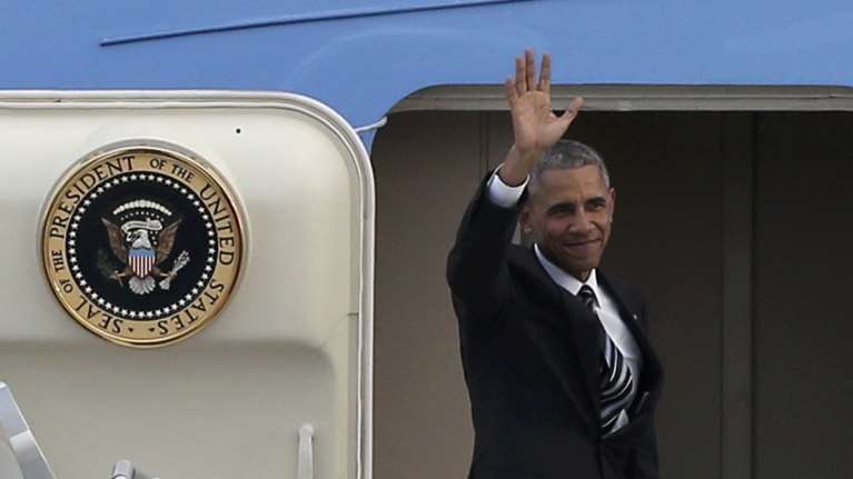 Δείτε live την αποχώρηση Ομπάμα από το &quot;Ελ. Βενιζέλος&quot;