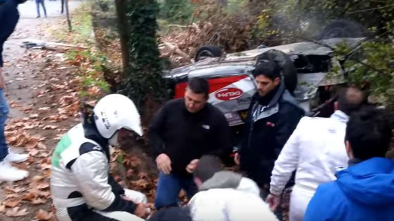 Σοβαρό ατύχημα στο ράλι της Λαμίας-Δείτε το βίντεο