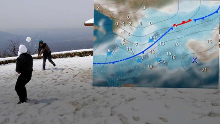 Τριήμερη «επέλαση» του χιονιά: Ο χάρτης της κακοκαιρίας