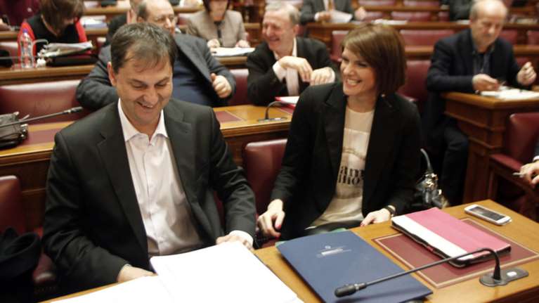 Κοινή εμφάνιση των πρώην «ποταμικών»: Θεοχάρης, Μάρκου, Φωτήλας