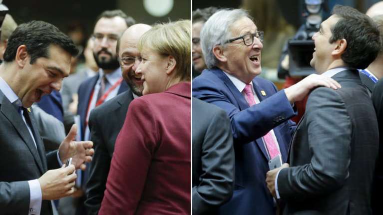 Τσίπρας Μέρκελ Γιούνκερ:Είμαστε μια ωραία ατμόσφαιρα  φωτό