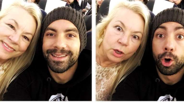 Ο Τανιμανίδης βγάζει selfies με τη μητέρα του στο ταξίδι για Θεσσαλονίκη