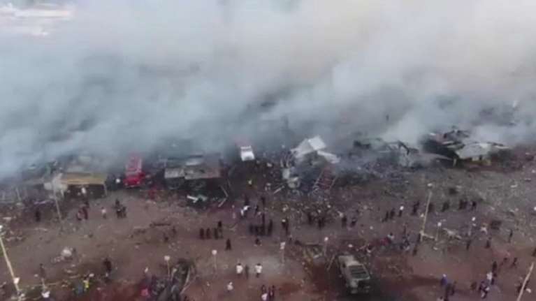 Tραγωδία σε αγορά πυροτεχνημάτων στο Μεξικό