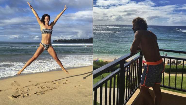 Μαρακάκης-Θωμοπούλου: Εκαναν Χριστούγεννα με μαγιό στη Χαβάη [Εικόνες]