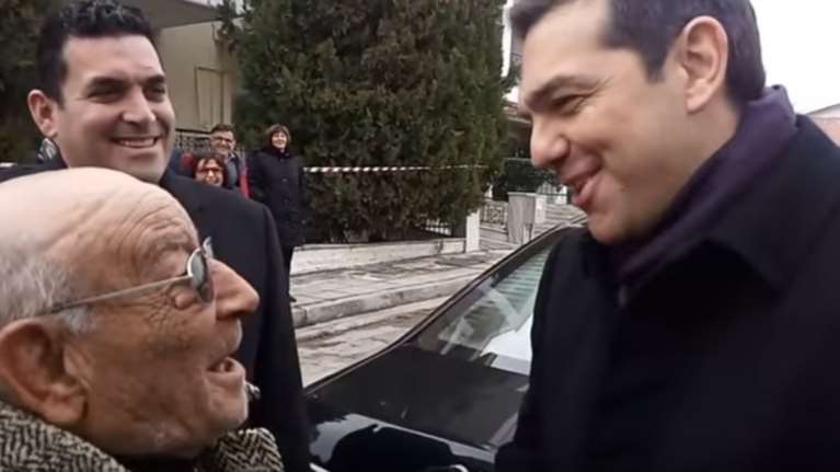 Ο 92χρονος που περπάτησε 3 χλμ για να συναντήσει τον Τσίπρα