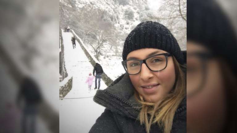 H selfie της Eλενας Παπαρίζου στα χιόνια