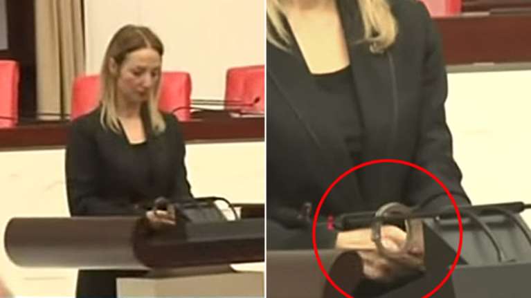 Βουλευτίνα αλυσοδέθηκε διαμαρτυρόμενη για την αλλαγή του συντάγματος