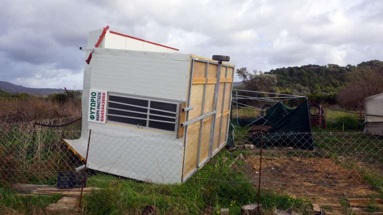 Ζημιές από υδροστρόβιλο στην Ρόδο