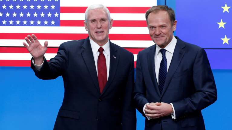 Στις Βρυξέλλες ο αντιπρόεδρος του Τραμπ για επαφές κορυφής