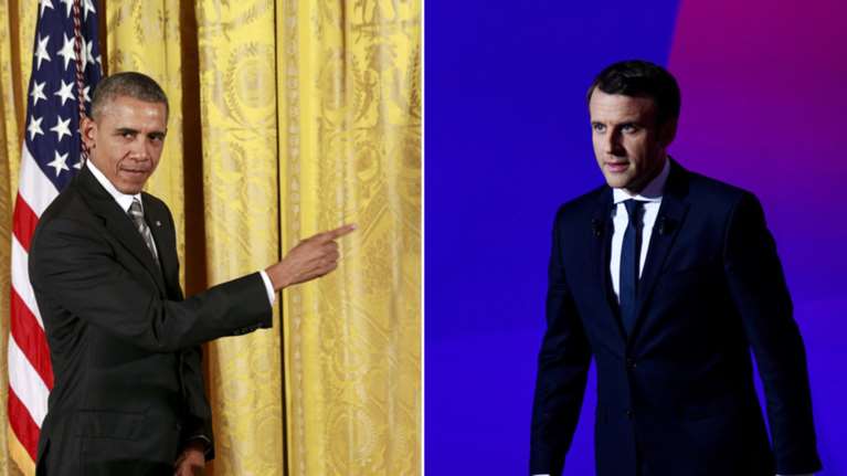 Ο Ομπάμα «ψηφίζει» Μακρόν και του το είπε στο τηλέφωνο