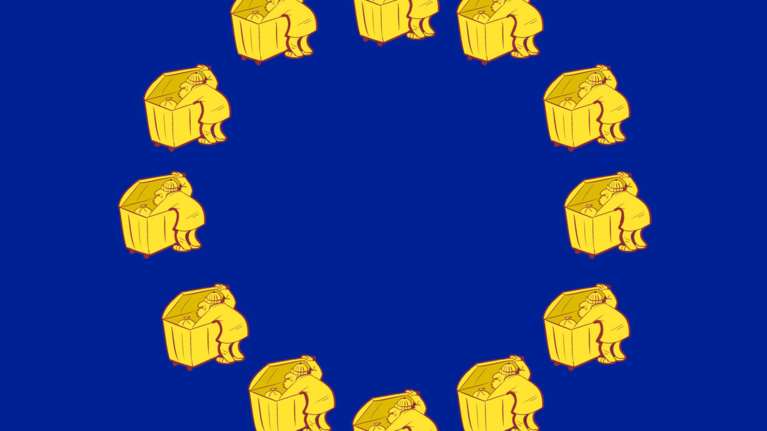 «Γλυκειά Ευρώπη»: Γελοιογραφίες γροθιά στο στομάχι στο Μετρό, Σύνταγμα