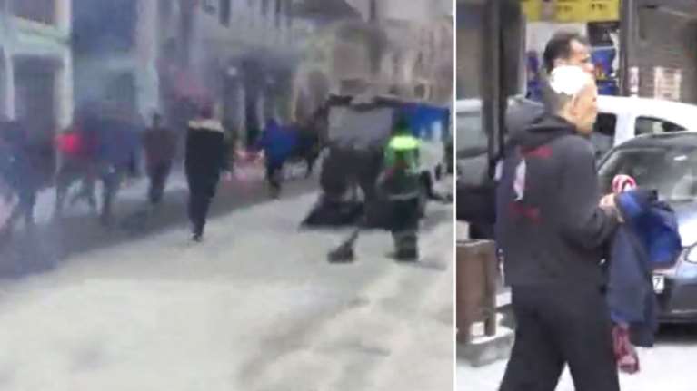 Επεισόδια στην πλατεία Ταξίμ με τραυματίες έλληνες φιλάθλους (ΒΙΝΤΕΟ)