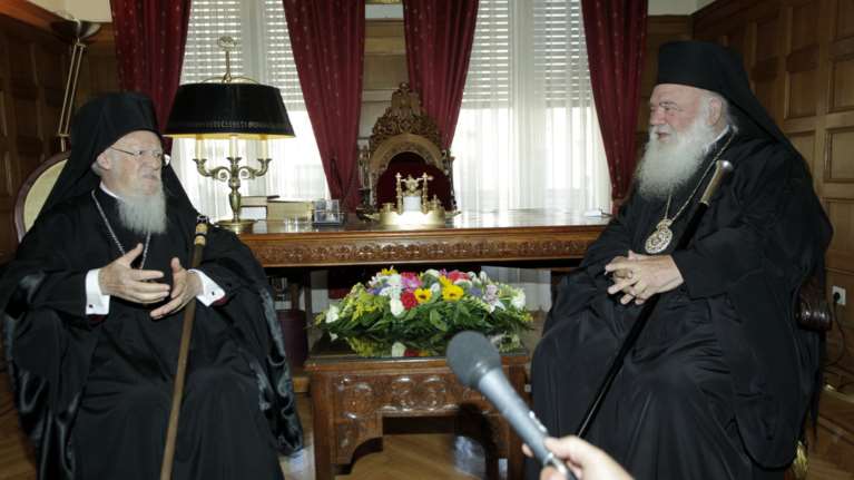Συνάντηση Ιερώνυμου με τον Οικουμενικό Πατριάρχη Βαρθολομαίο