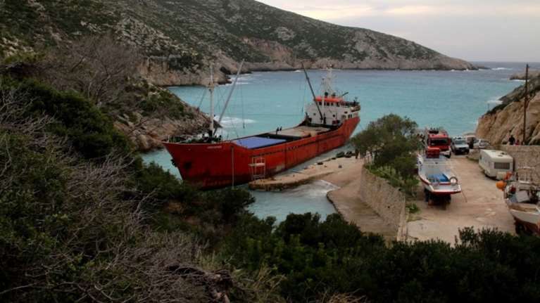 Προσάραξε φορτηγό πλοίο με θειάφι στον Λακωνικό Κόλπο