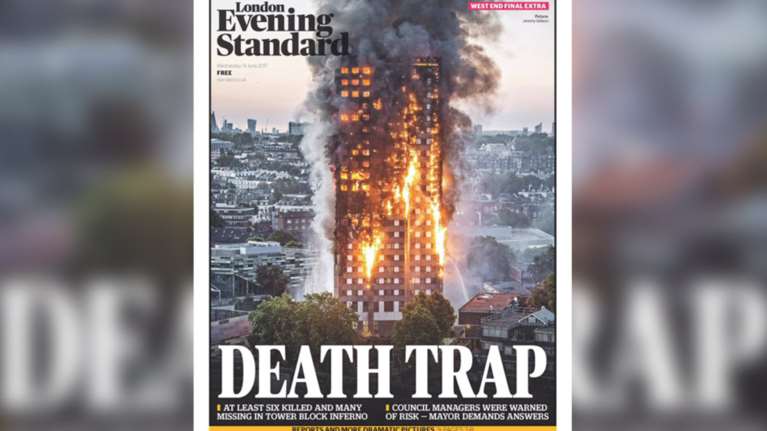 Το εξώφυλλο της Evening Standard: Η παγίδα του θανάτου