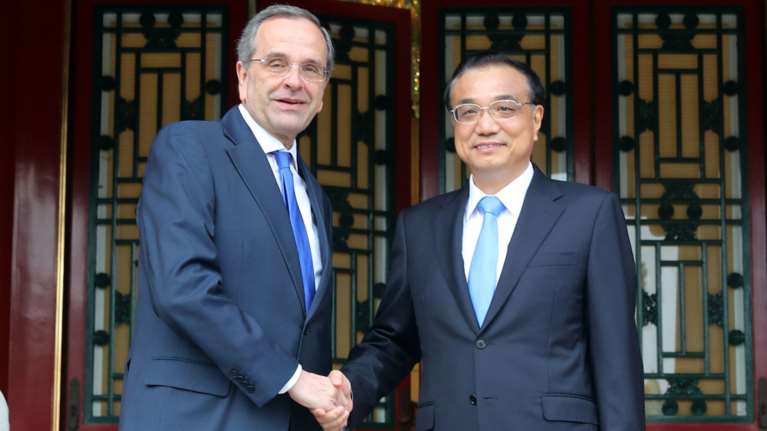 Το δείπνο του Σαμαρά με τον κινέζο πρωθυπουργό στο Πεκίνο