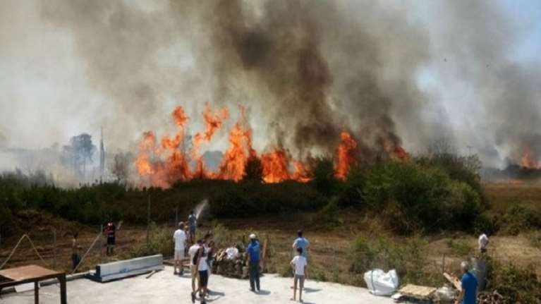 Μεγάλη φωτιά στην Πρέβεζα -  Απειλήθηκε οικισμός