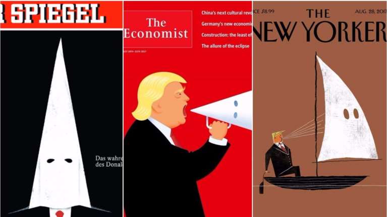 Ο Τραμπ με κουκούλα των ΚΚΚ και στο εξώφυλλο του Der Spiegel