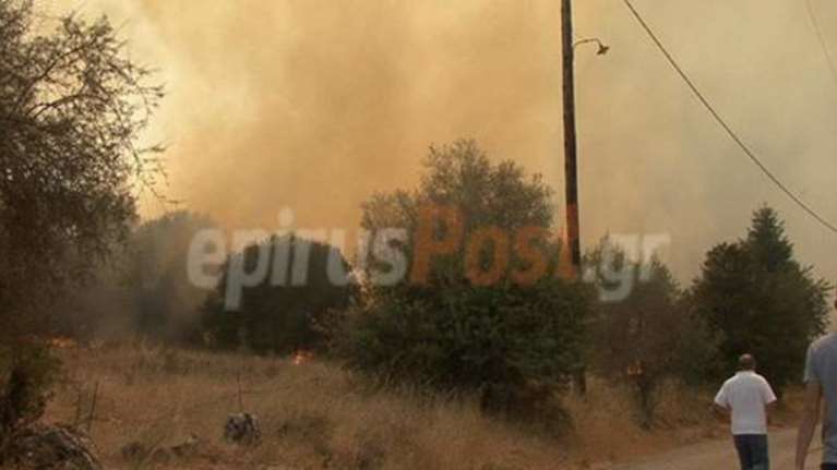 Γιάννενα: Μεγάλη πυρκαγιά κοντά στον οικισμό του Ασβεστοχωρίου