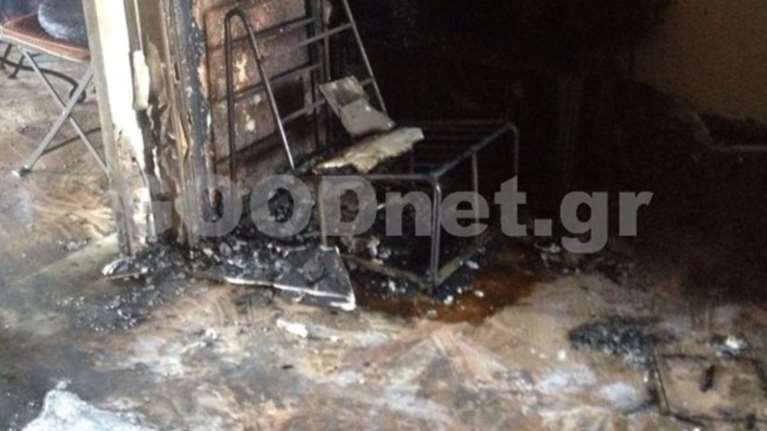 Φωτιά στα γραφεία του ΣΥΡΙΖΑ στο Ρέθυμνο