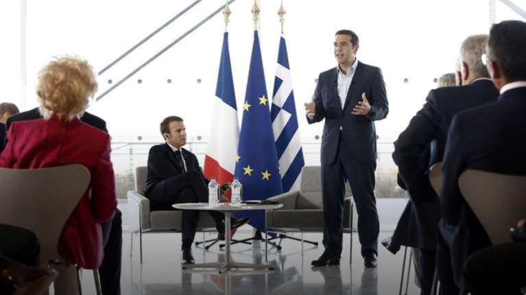 Τσίπρας - Μακρόν στους επιχειρηματίες: Επενδύστε στην Ελλάδα