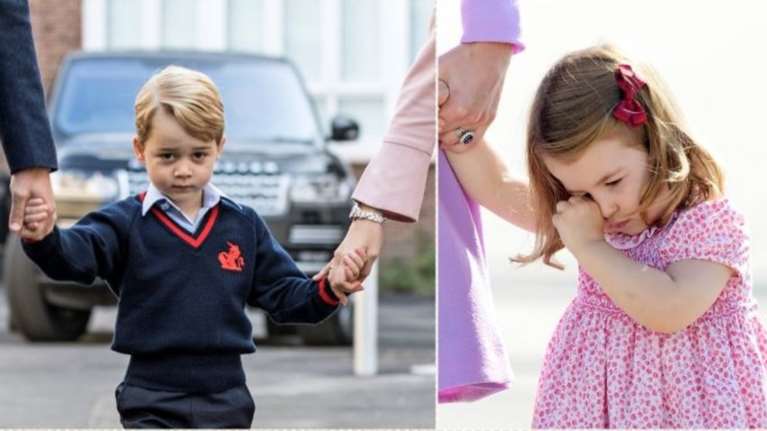 H τρυφερή αντίδραση της πριγκίπισσας Σάρλοτ όταν ο Τζορτζ πήγε σχολείο