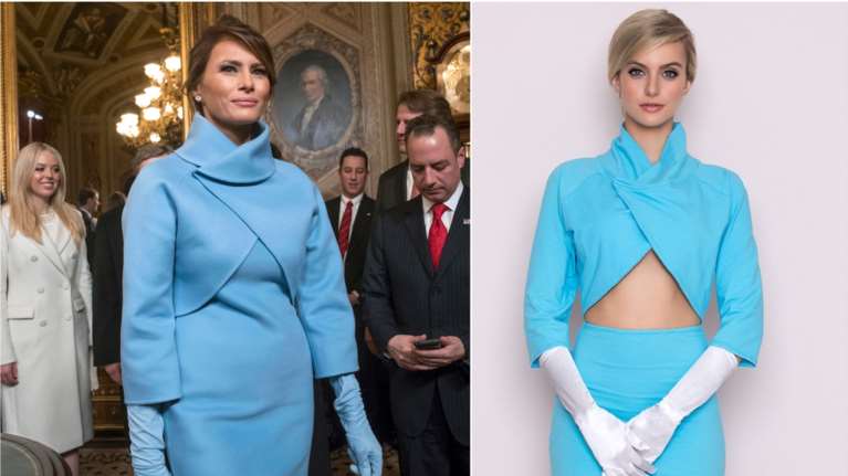 Αποκριάτικη στολή το θρυλικό baby blue συνολάκι της Μελάνια Τραμπ
