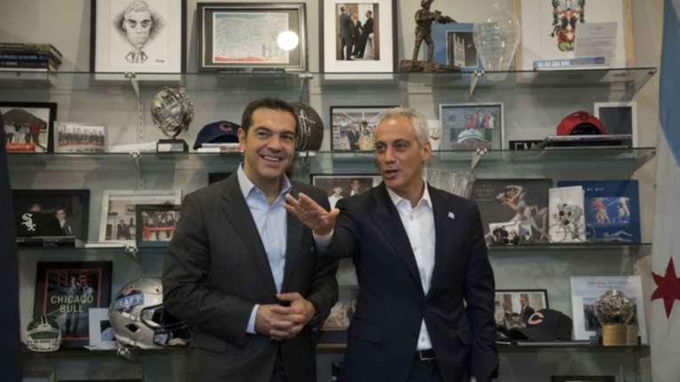 Τί συζήτησε ο Αλέξης Τσίπρας με τον δήμαρχο του Σικάγο (pics)