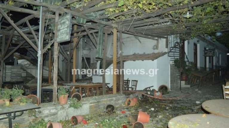 Βομβαρδισμένο τοπίο η Πορταριά από έκρηξη προπανίου