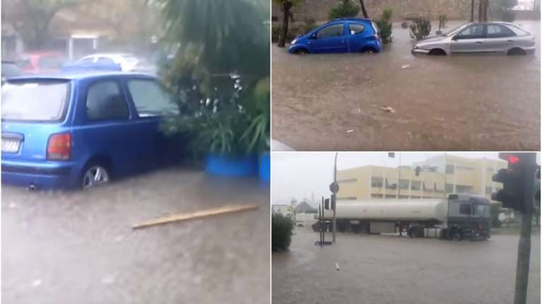 Χείμαρροι στους δρόμους της Αθήνας, βούλιαξαν ΙΧ στο Κερατσίνι