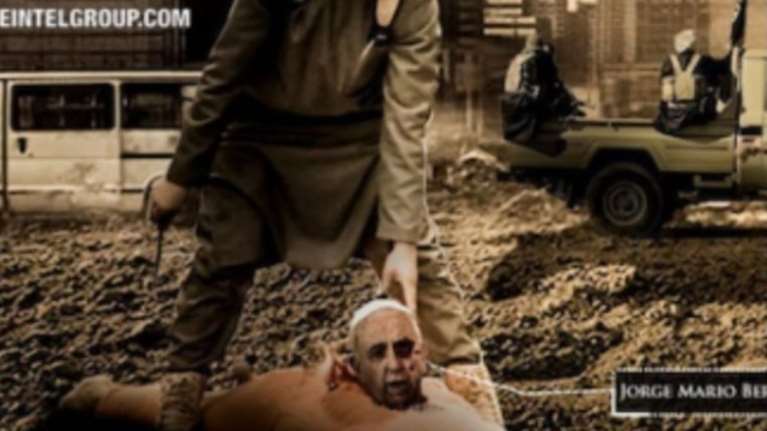 Προκλητική αφίσα του ISIS με τον Πάπα αποκεφαλισμένο